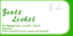 zsolt lichtl business card